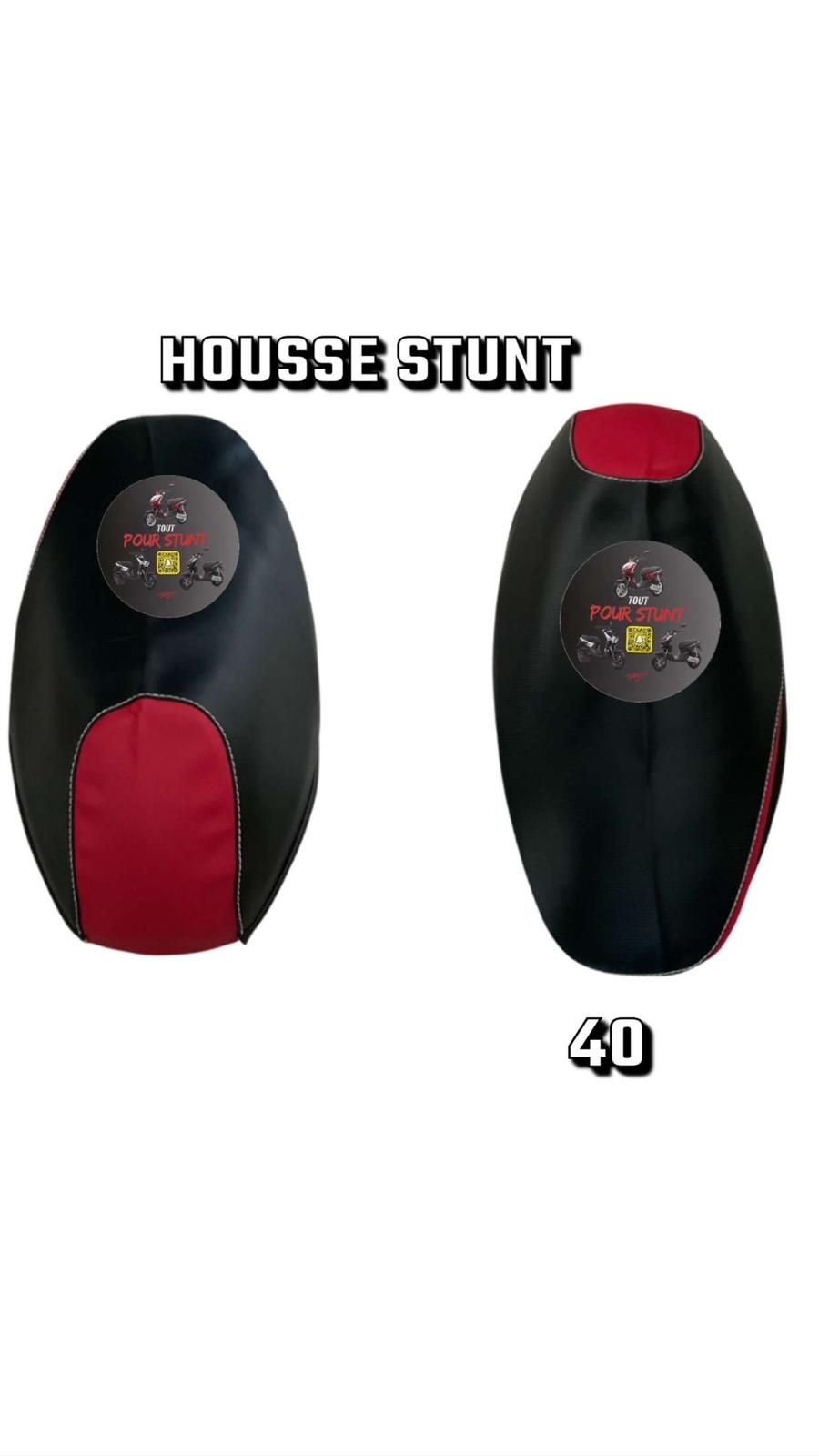 Housse de selle noire et rouge pour MBK Stunt / Yamaha Slider