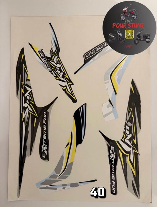 KIT DÉCO EXTRÊME FUN JAUNE STUNT